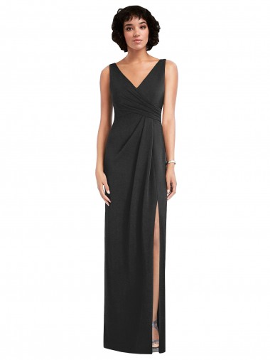 Sleeveless V-Neck V-Back Spandex Sheath Formal Evening Gown / Prom Dress / Bridesmaid Dress Brisbane