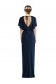 Short Sleeves Bateau Neck Open Back Spandex Sheath Semi Formal Evening Dress / Prom Dress / Bridesmaid Dress Brisbane