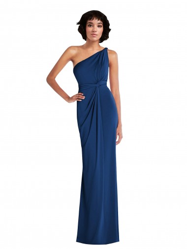 Sleeveless One Shoulder Spandex Sheath Semi Formal Evening Dress / Prom Dress / Bridesmaid Dress Brisbane