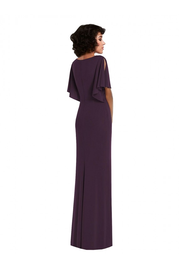 Split Sleeves V-Neck Spandex Sheath Formal Evening Gown / Prom Dress / Bridesmaid Dress Brisbane