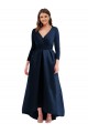 Long Sleeves V-Neck Spandex Ball Gown High Low Plus Size Evening Gown / Prom Dress / Bridesmaid Dress Brisbane