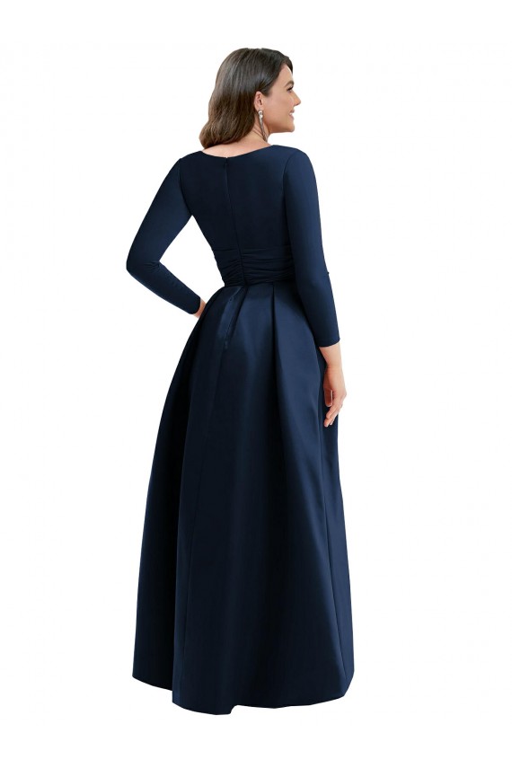 Long Sleeves V-Neck Spandex Ball Gown High Low Plus Size Evening Gown / Prom Dress / Bridesmaid Dress Brisbane