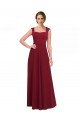 Sleeveless Square Neck Stretch Crepe A-Line Prom Dress / Bridesmaid Dress Brisbane