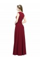 Sleeveless Square Neck Stretch Crepe A-Line Prom Dress / Bridesmaid Dress Brisbane