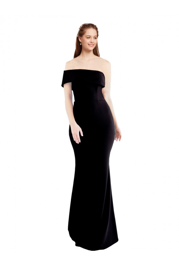 Sleeveless One Shoulder Keyhole Back Stretch Crepe Mermaid Formal Evening Gown / Prom Dress / Bridesmaid Dress Brisbane