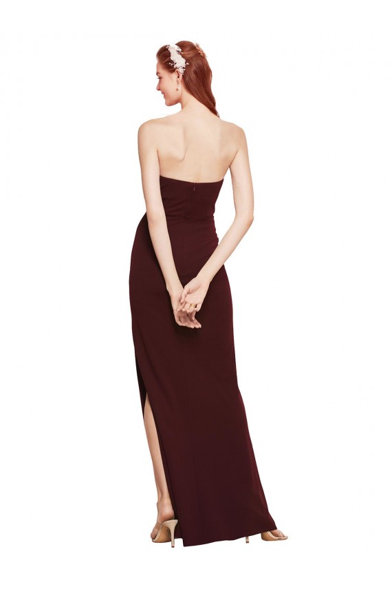 Sleeveless Strapless Stretch Crepe Sheath Formal Evening Gown / Prom Dress / Bridesmaid Dress Brisbane