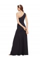 Sleeveless Dark Navy One Shoulder Stretch Crepe A-Line Formal Evening Gown / Prom Dress / Bridesmaid Dress Brisbane