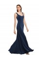 Sleeveless Round Neck Low Back Stretch Crepe A-Line Prom Dress / Bridesmaid Dress Brisbane