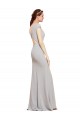 Sleeveless Boat Neck Open Back Stretch Crepe A-Line Formal Evening Gown / Prom Dress / Bridesmaid Dress Brisbane