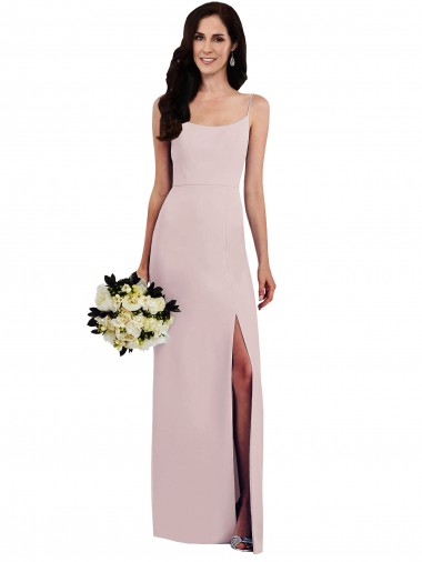 Sleeveless Spaghetti Straps V-Back Stretch Crepe Trumpet Formal Evening Gown / Prom Dress / Bridesmaid Dress Brisbane