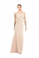 Sleeveless Nude Bateau Neck Open Back Stretch Crepe Trumpet Semi Formal Evening Dress / Prom Dress / Bridesmaid Dress Brisbane