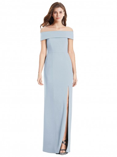 Sleeveless Off the Shoulder Stretch Crepe Trumpet Formal Dress / Bridesmaid Dress Brisbane
