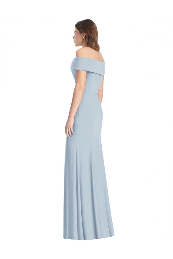 Sleeveless Off the Shoulder Stretch Crepe Trumpet Formal Dress / Bridesmaid Dress Brisbane