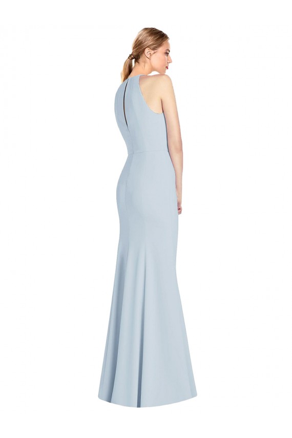 Sleeveless Halter Neck Keyhole Back Stretch Crepe Trumpet Semi Formal Evening Dress / Prom Dress / Bridesmaid Dress Brisbane