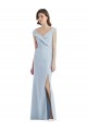 Sleeveless Off the Shoulder Stretch Crepe A-Line Black Tie Evening Gown / Bridesmaid Dress Brisbane