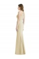 Sleeveless Bateau Neck Criss Cross Open Back Stretch Crepe Trumpet Semi Formal Evening Dress / Prom Dress / Bridesmaid Dress Brisbane
