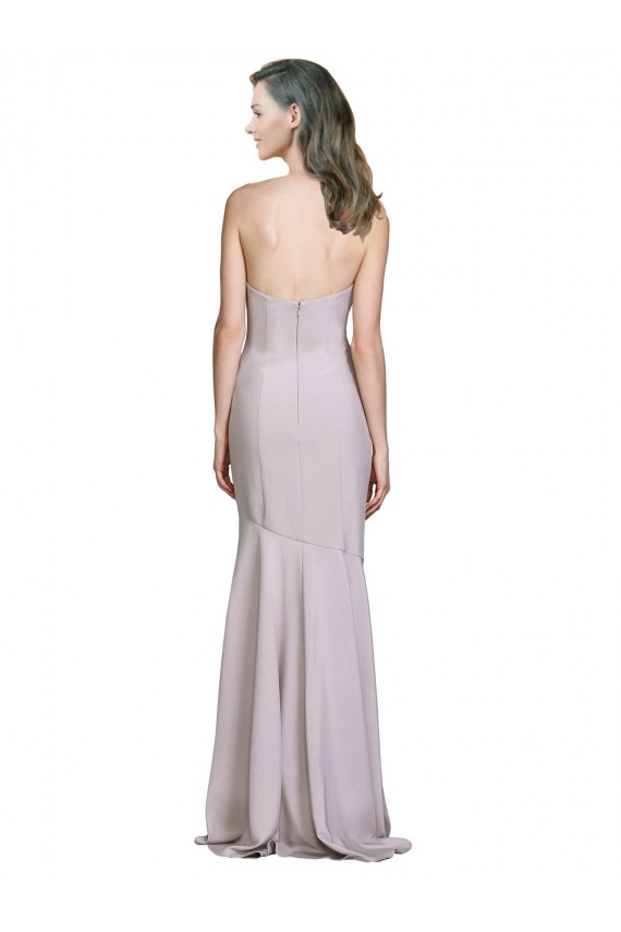 Sleeveless Arctic Lilac Strapless Stretch Crepe Mermaid Prom Dress / Bridesmaid Dress Brisbane