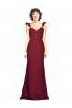 Sleeveless Burgundy Strapless Stretch Crepe Mermaid Prom Dress / Bridesmaid Dress Brisbane
