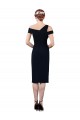Sleeveless Dark Navy Off the Shoulder Stretch Crepe Mermaid Formal Evening Gown / Prom Dress / Bridesmaid Dress Brisbane