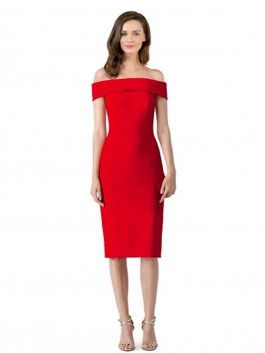 Sleeveless Off the Shoulder Stretch Crepe Sheath Formal Evening Gown / Prom Dress / Bridesmaid Dress Brisbane