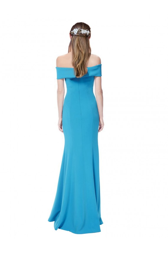 Sleeveless Off the Shoulder Stretch Crepe Sheath Formal Dress / Bridesmaid Dress Brisbane