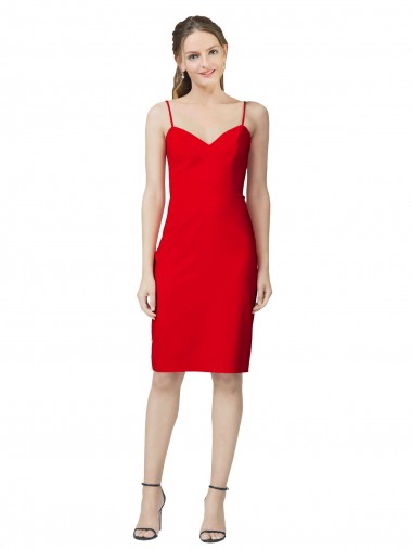 Sleeveless Red Sweetheart Stretch Crepe Sheath Formal Evening Gown / Prom Dress / Bridesmaid Dress Brisbane