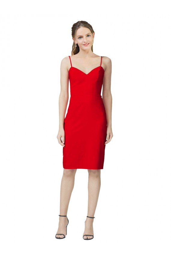 Sleeveless Red Sweetheart Stretch Crepe Sheath Formal Evening Gown / Prom Dress / Bridesmaid Dress Brisbane