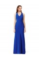 Sleeveless Royal Blue V-Neck Stretch Crepe Mermaid Formal Evening Gown / Prom Dress / Bridesmaid Dress Brisbane