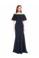 Short Sleeves Off the Shoulder Stretch Crepe Mermaid Bridesmaid Dress / Formal Dress Brisbane