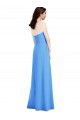 Sleeveless Peacock Blue Strapless Low Back Stretch Crepe Trumpet Semi Formal Evening Dress / Prom Dress / Bridesmaid Dress Brisbane