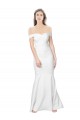 Sleeveless Off the Shoulder Low Back Stretch Crepe Mermaid Formal Dress / Bridesmaid Dress Brisbane