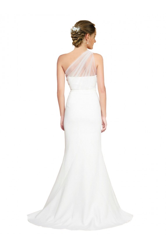 Sleeveless One Shoulder Stretch Crepe & Tulle Mermaid Formal Evening Gown / Bridesmaid Dress Brisbane