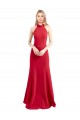 Sleeveless Halter Neck Open Back Stretch Crepe A-Line Formal Evening Gown / Prom Dress / Bridesmaid Dress Brisbane
