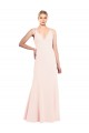 Sleeveless Pink V-Neck V-Back Stretch Crepe A-Line Formal Evening Gown / Prom Dress / Bridesmaid Dress Brisbane