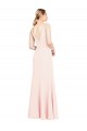 Sleeveless Pink V-Neck V-Back Stretch Crepe A-Line Formal Evening Gown / Prom Dress / Bridesmaid Dress Brisbane
