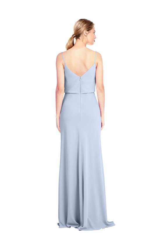 Sleeveless Cowl Neck V-Back Stretch Crepe Sheath Formal Dress / Bridesmaid Dress Brisbane