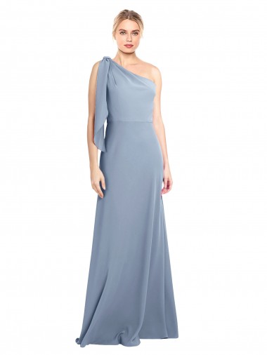 Flutter Sleeves One Shoulder Stretch Crepe Sheath Formal Dress / Bridesmaid Dress Brisbane