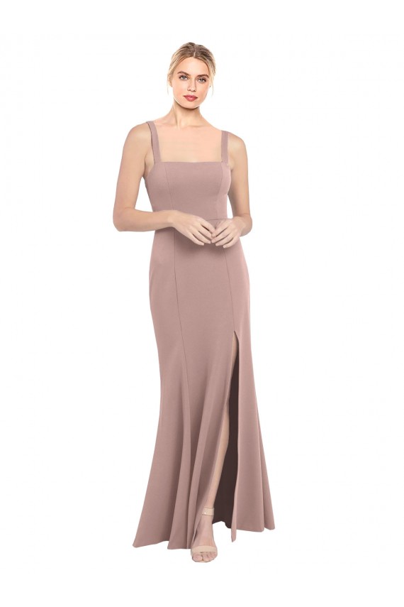 Sleeveless Square Neck Stretch Crepe Mermaid Prom Dress / Bridesmaid Dress Brisbane