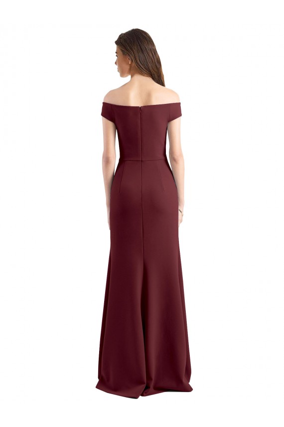 Sleeveless Off the Shoulder Stretch Crepe Sheath Prom Dress / Bridesmaid Dress Brisbane
