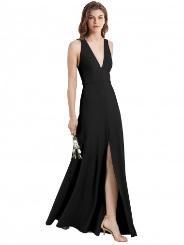 Sleeveless Halter Neck Stretch Crepe Sheath Formal Evening Gown / Prom Dress / Bridesmaid Dress Brisbane