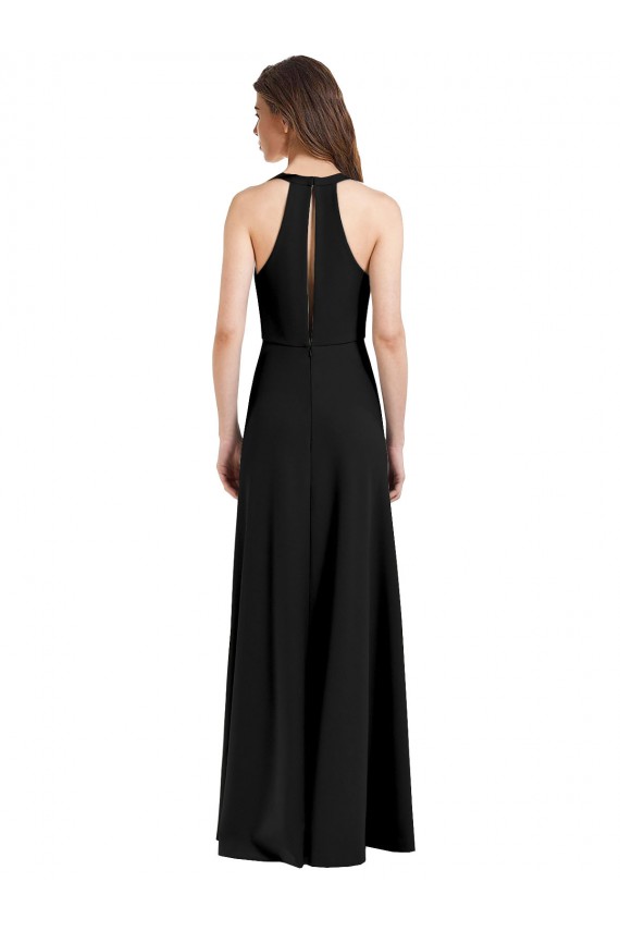 Sleeveless Halter Neck Stretch Crepe Sheath Formal Evening Gown / Prom Dress / Bridesmaid Dress Brisbane