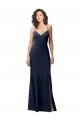 Sleeveless Spaghetti Straps Criss Cross Back Stretch Crepe Sheath Formal Evening Gown / Prom Dress / Bridesmaid Dress Brisbane
