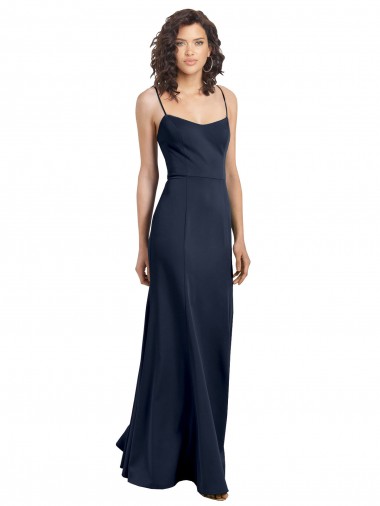 Sleeveless High Neck Low Back Stretch Crepe Sheath Formal Dress / Bridesmaid Dress Brisbane