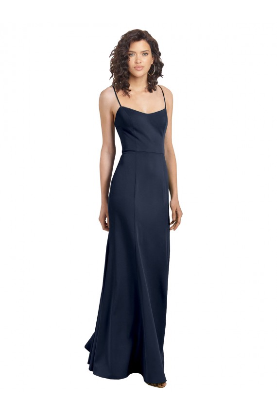 Sleeveless High Neck Low Back Stretch Crepe Sheath Formal Dress / Bridesmaid Dress Brisbane