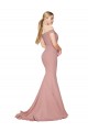 Sleeveless Dusty Pink Off the Shoulder Stretch Crepe Mermaid Formal Evening Gown / Prom Dress / Bridesmaid Dress Brisbane