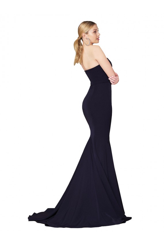 Sleeveless Dark Navy Sweetheart Stretch Crepe Mermaid Formal Evening Gown / Prom Dress / Bridesmaid Dress Brisbane