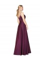 Sleeveless Spaghetti Straps V-Back Stretch Crepe A-Line Formal Evening Gown / Prom Dress / Bridesmaid Dress Brisbane