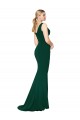 Sleeveless Midnight Green V-Neck Stretch Crepe Mermaid Formal Evening Gown / Prom Dress / Bridesmaid Dress Brisbane