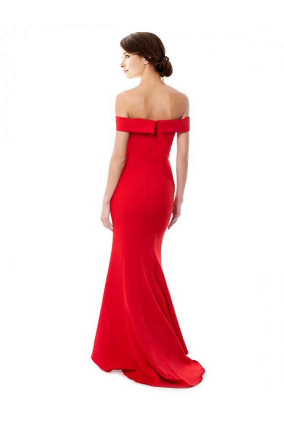 Sleeveless Off the Shoulder Stretch Crepe Mermaid Formal Evening Dress / Prom Dress / Bridesmaid Dress Brisbane