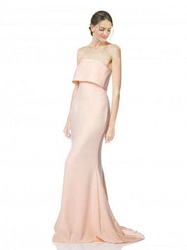 Sleeveless Strapless Stretch Crepe Mermaid Black Tie Evening Gown / Prom Dress / Bridesmaid Dress Brisbane